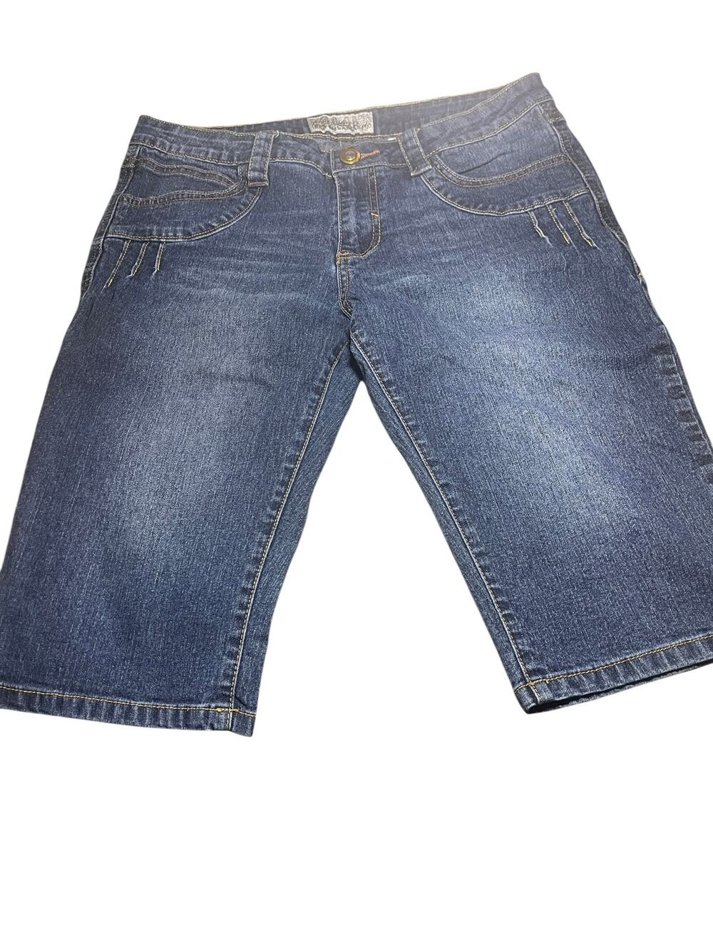 Vintage Y2K Phat Fashion Silver Label Bermuda Denim Shorts Size 9